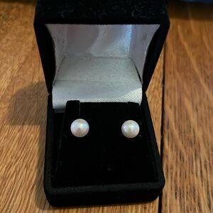 Faux pearl earrings